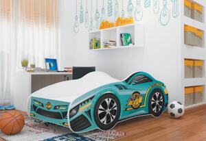 Dětská postel AUTO + matrace + rošt ZDARMA, 70x140, vzor 04