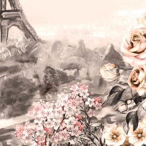 Malvis Obraz malebná Paříž s květinami Velikost: 90x60 cm