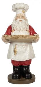 Červená plastová vánoční dekorace Santa Claus – 40x39x81 cm