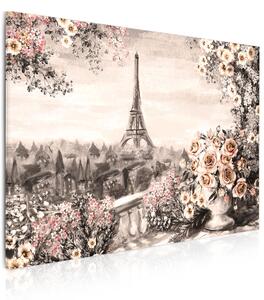 Malvis Obraz malebná Paříž s květinami Velikost: 90x60 cm