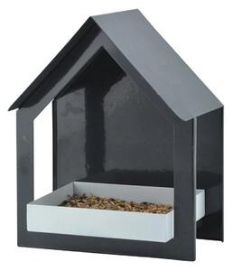 Krmítko pro ptáky Easy, 23x19x12 cm, kov, černá