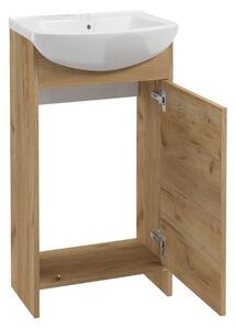 Skříňka s umyvadlem Deftrans 46,5 x 24,5 x 84 cm dub craft zlatý