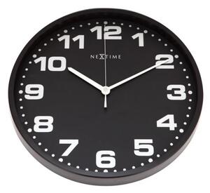 Designové nástěnné hodiny 3053zw Nextime Dash black 35cm