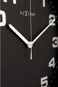 Designové nástěnné hodiny 3053zw Nextime Dash black 35cm