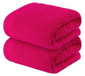 LIVARNO home Froté ručník, 50 x 100 cm, 2 kusy (růžová) (100347274002)
