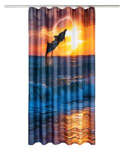 LIVARNO HOME Sprchový závěs, 180 x 200 cm (delfín) (100347246001)