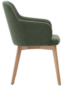 Zelená čalouněná jídelní židle Kave Home Nelida