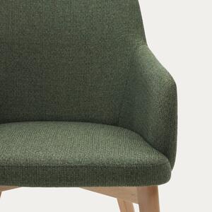 Zelená čalouněná jídelní židle Kave Home Nelida
