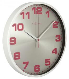 Designové nástěnné hodiny 3053wi Nextime Dash white 35cm