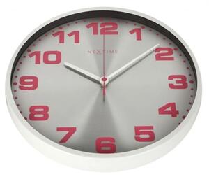Designové nástěnné hodiny 3053wi Nextime Dash white 35cm