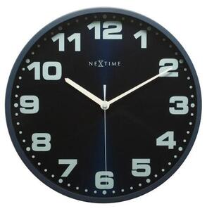 Designové nástěnné hodiny 3053bl Nextime Dash blue 35cm