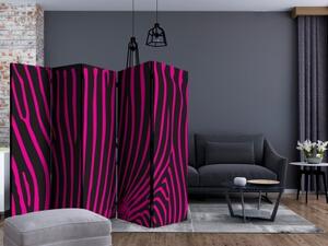 Paraván - Zebra pattern (violet) II [Room Dividers]