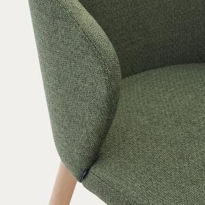 Zelená čalouněná jídelní židle Kave Home Darice
