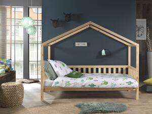 Borovicová dětská postel Vipack Dallas se zábranou 90 x 200 cm