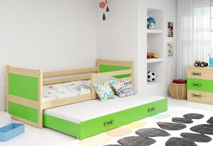 Dětská postel FIONA P2 + matrace + rošt ZDARMA, 80x190 cm, bílý, růžová