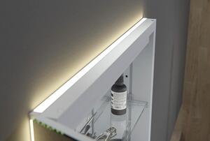 Zrcadlová skříňka LED pod omítku UP7012 se zásuvkou - 50 cm
