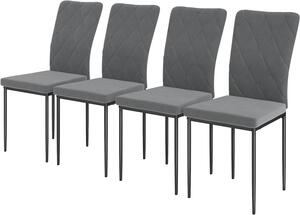 Jídelní židle - Kuchyňské židle - Sada židlí - Stoly a židle - Čalounění z veluru - Ergonomická opěrka zad
