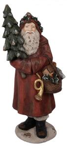 Červená keramická dekorativní figurka Santa Claus – 39x30x93 cm