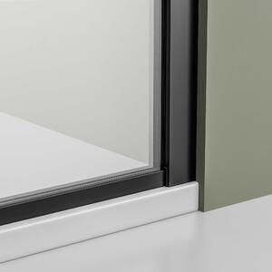 Sprchový kout s výklopnými dveřmi na dvou pevných panelech NT607 FLEX - 6 mm nano čiré sklo - výběr barvy profilu