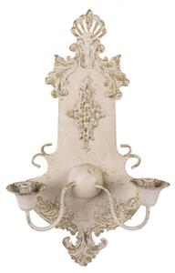 Béžovo-zelená kovová nástěnná lampa – 40x18x70 cm