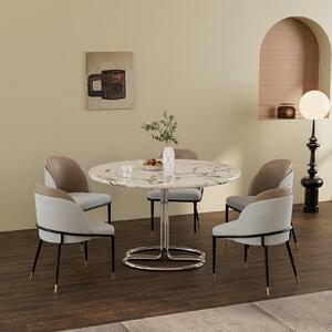 Jídelní židle - Židle - Židle s opěradlem ve tvaru sedáku - Kuchyňská židle - Jídelní židle - Moderní design - Odolné proti poškrábání, silikonová umělá kůže