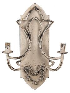 Béžová kovová nástěnná lampa – 41x17x60 cm