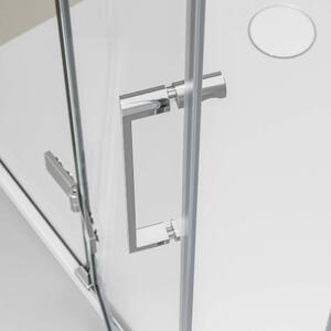 Rohový sprchový kout s otočnými dveřmi EX809 - bezpečnostní sklo Nano ESG - 100 x 100 x 195 cm