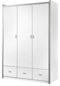 Bílá šatní skříň Vipack Bonny 202 x 140 cm