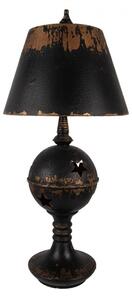 Černá kovová stolní lampa – 35x78 cm