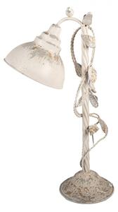 Béžová kovová stolní lampa – 35x19x62 cm