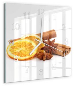 Skleněné hodiny Vanilka s citronem zskb-30x30-00083130