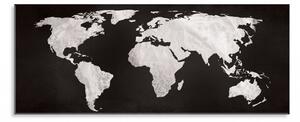 Malvis Obraz černobílá mapa světa Velikost (šířka x výška): 150x60 cm