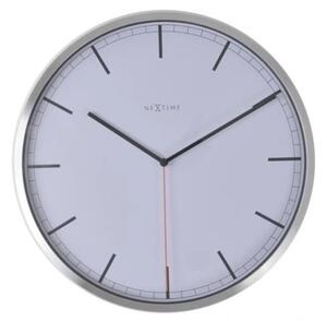 Designové nástěnné hodiny 3071wi Nextime Company White Stripe 35cm