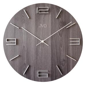 JVD Designové hnědé dřevěné hodiny JVD HC27.4