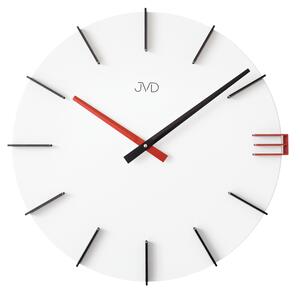 JVD Designové nástěnné bílé hodiny JVD HC44.1