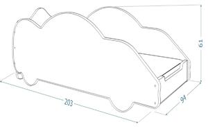 Dětská postel AUTO Cars + matrace + rošt ZDARMA, 90x180, VZOR 01