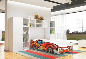 Dětská postel AUTO FLASH + matrace + rošt ZDARMA, 80x160, VZOR 15 Sport Car