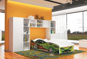 Dětská postel AUTO FLASH + matrace + rošt ZDARMA, 80x160, VZOR 01 Viper