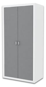 Dětská šatní skříň FILIP, color, bílý/šedý