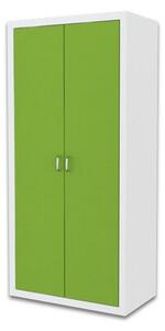 Dětská šatní skříň FILIP, color, bílý/zelený