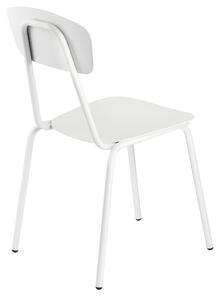 Bílá kovová jídelní židle MARA SIMPLE