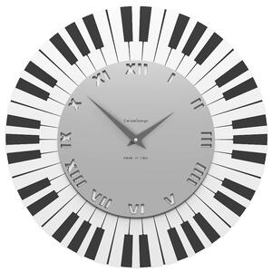 Designové hodiny 51-10-2-2 CalleaDesign Piano black 45cm
