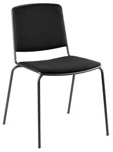 Černá látková konferenční židle MARA VEA s černou podnoží