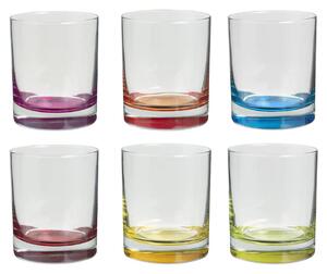 Skleněná sklenice na vodu Color 300 ml sada 6ks