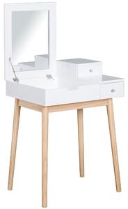 Kaptafel – Toaletní stolek – Kosmetický stolek – Sekretář – Toaletní komoda – Skandinávský design – Skládací zrcadlo