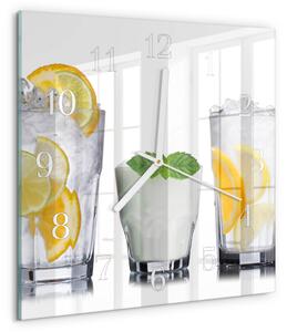 Skleněné hodiny Citronová zskb-30x30-00089497