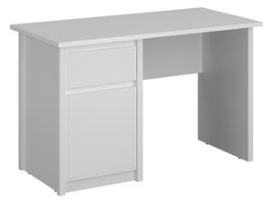 KONDELA PC stůl 1D1S/120, bílá, ERODIN