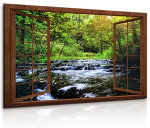 Malvis Okno do ráje lesní pohody Velikost: 120x80 cm
