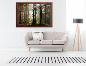 Malvis Okno v ranním lese Velikost: 90x60 cm
