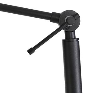 Stojací lampa černá nastavitelná s červeným stínidlem a zlatým vnitřkem 50 cm - Editor